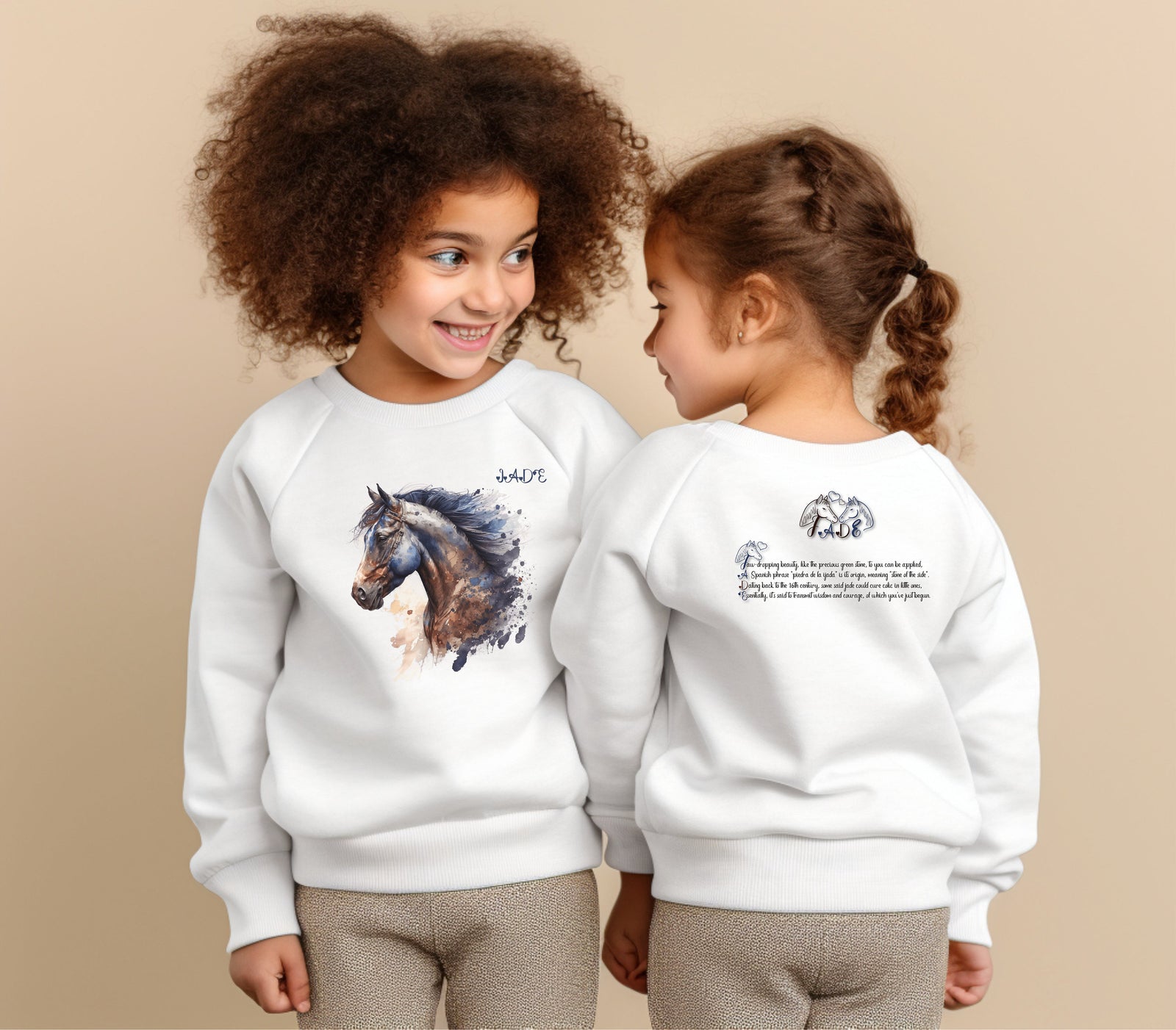 Horse Lover Personalized Acrostic Name Shir for kids by Namesakes, Great Birthday or Christmas Gift for Girls.