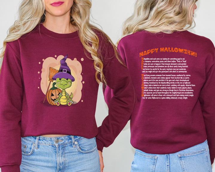 Cute Dragon Happy Halloween, Halloween Sweatshirt, Halloween Dragon, Dragon Sweatshirt, Fall Sweatshirt, Pumpkin Sweater, Acrostic Poem