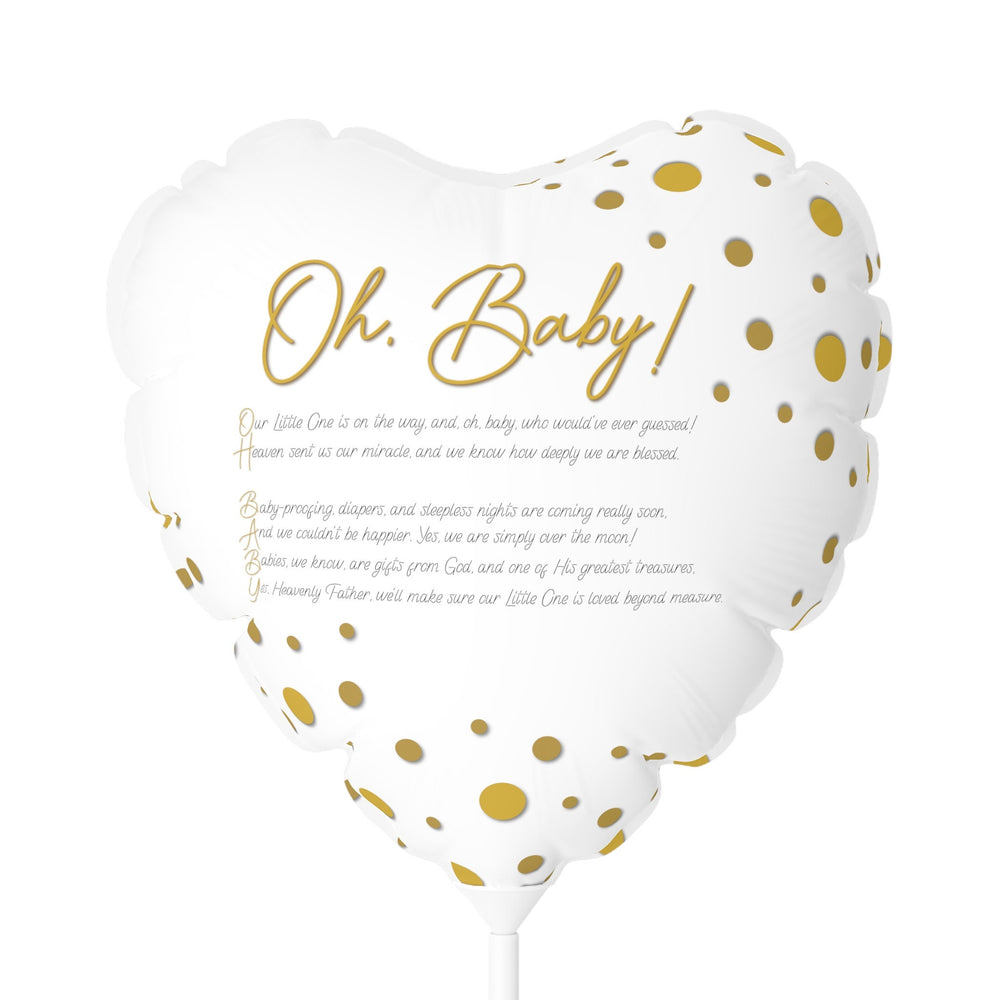 Oh, Baby! Baby Shower Balloon. Poem spells out, "Oh, Baby!" Great as Accessories and Decorations.