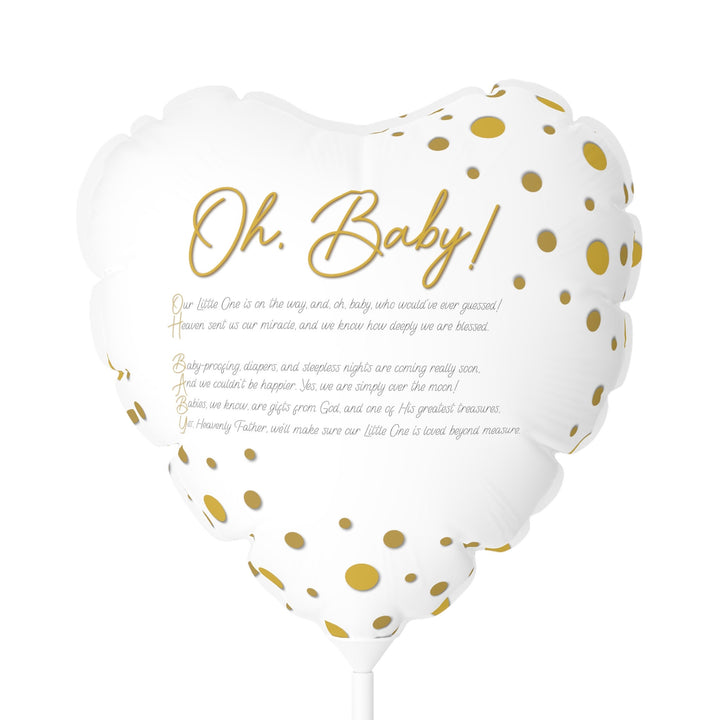 Oh, Baby! Baby Shower Balloon. Poem spells out, "Oh, Baby!" Great as Accessories and Decorations.
