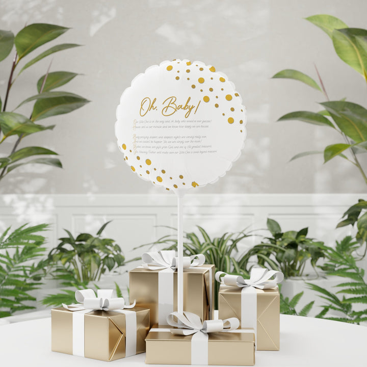 Oh, Baby! Baby Shower Balloon. Poem spells out, "Oh, Baby!" Great as Accessories and Decorations.