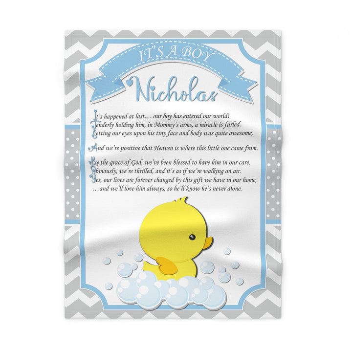 Personalized Baby Blanket, It's a Boy, Baby Shower, Nursery decor, Newborn Boy Blanket, Baby Shower Gift, Unique Baby Blanket, Acrostic Poem