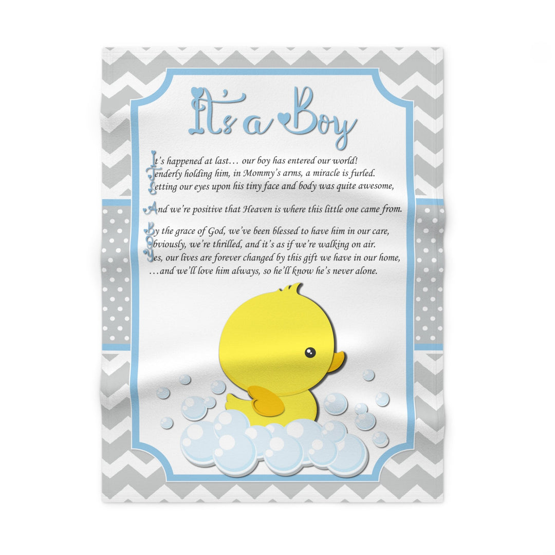 It's a Boy Baby Blanket, It's a Boy, Baby Shower, Nursery decor, Newborn Boy Blanket, Baby Shower Gift, Unique Baby Blanket, Acrostic Poem