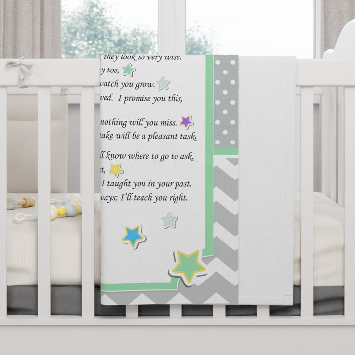 A Baby is Born, Baby Blanket, Baby Shower, Nursery decor, Newborn Blanket, Baby Shower Gift, Unique Baby Blanket, Acrostic Poem, New Mom