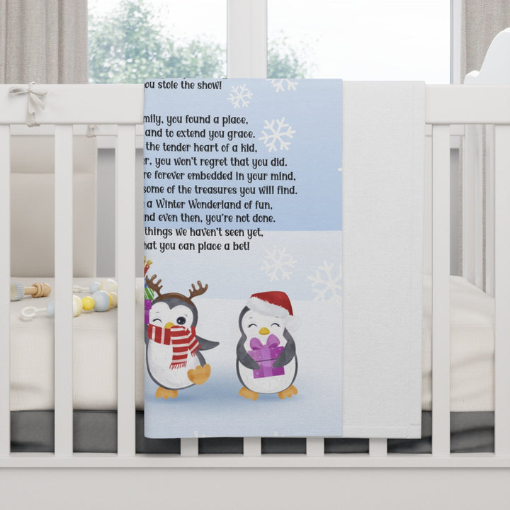 Baby's First Christmas Baby Blanket, Baby Shower, Nursery decor, Nursery Blanket, Newborn Blanket, Baby Shower Gift, Unique Baby Blanket