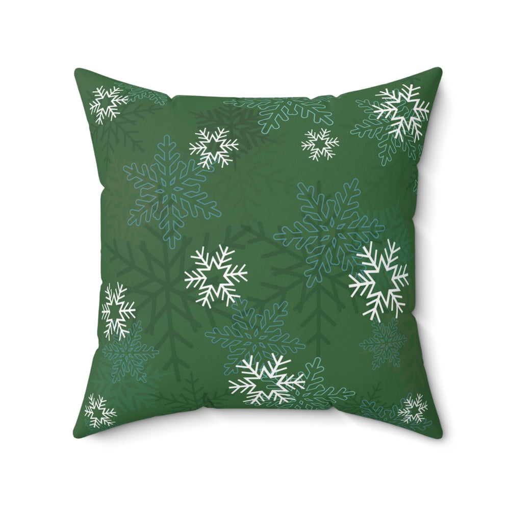 Green "Learn, Lead, Believe" Collection Holiday Pillow with Acrostic Poem Spelling out "Believe". Christmas Decor or Gift.