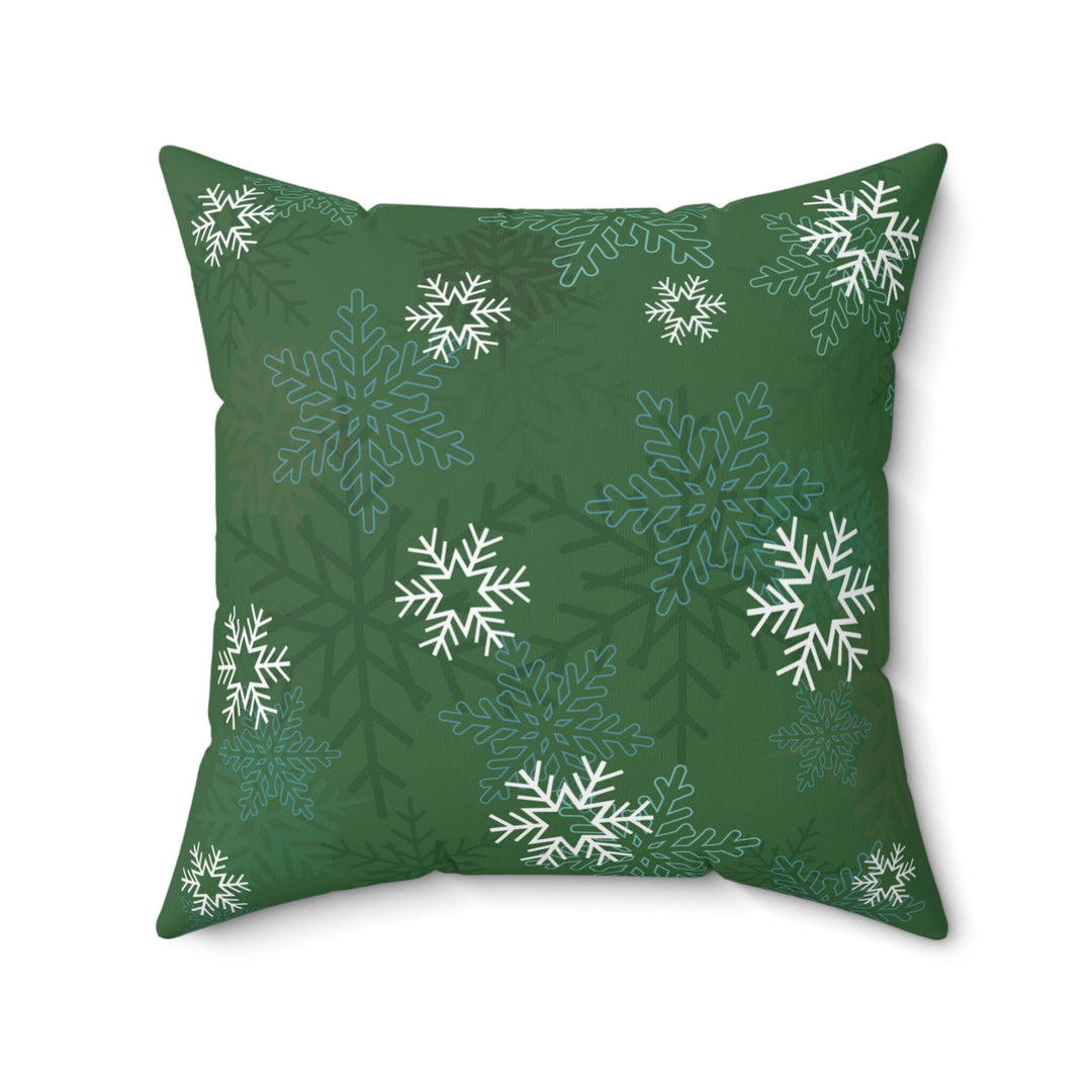 Green "Learn, Lead, Believe" Collection Holiday Pillow with Acrostic Poem Spelling out "Believe". Christmas Decor or Gift.