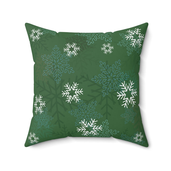 Green "Learn, Lead, Believe" Collection Holiday Pillow with Acrostic Poem Spelling out "Believe". Christmas Decor or Gift.