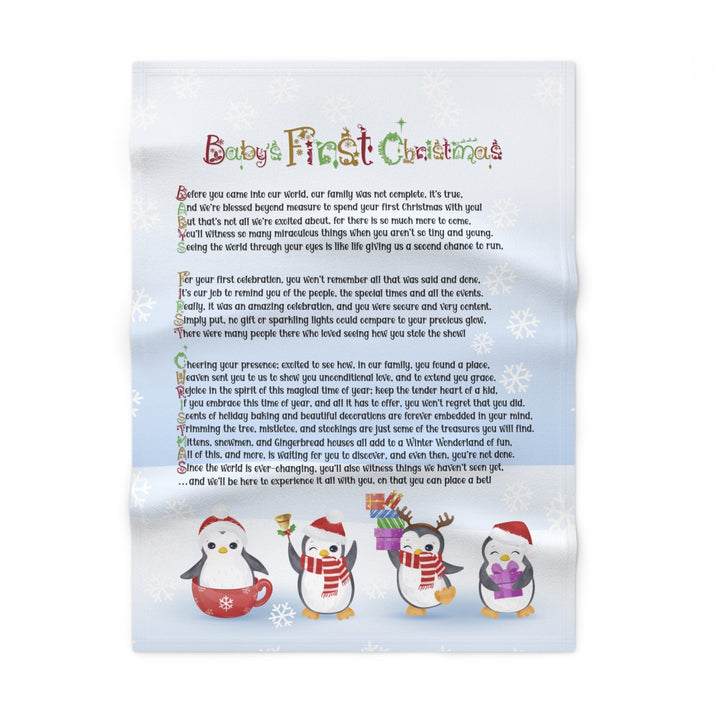 Baby's First Christmas Baby Blanket, Baby Shower, Nursery decor, Nursery Blanket, Newborn Blanket, Baby Shower Gift, Unique Baby Blanket