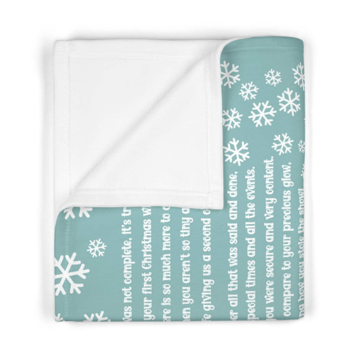 Baby's First Christmas Baby Penguin Blanket for Shower or Christmas Gift, Nursery Decor for Newborn
