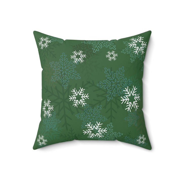 Green "Learn, Lead, Believe" Collection Holiday Pillow with Acrostic Poem Spelling out "Believe". Christmas Decor or Gift.