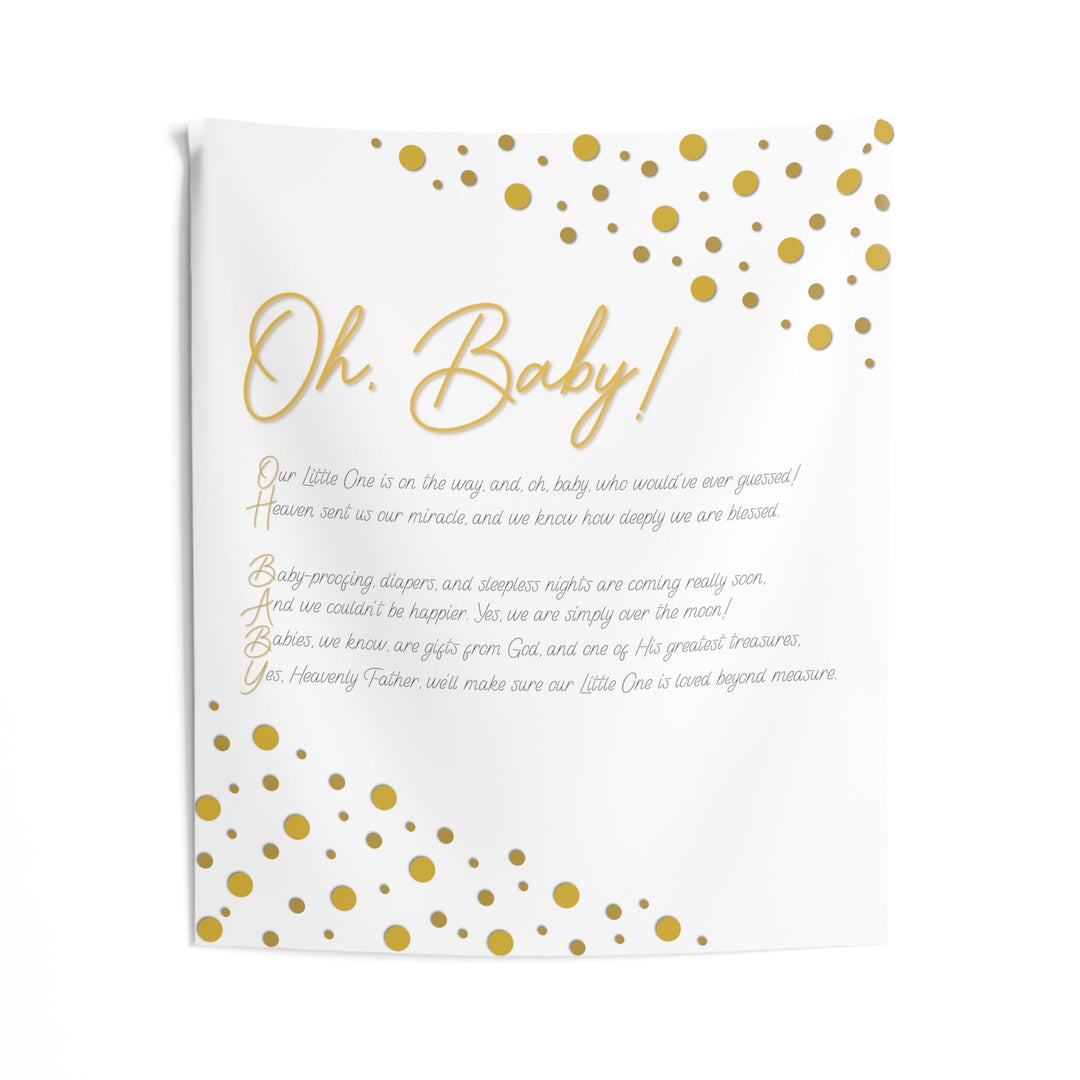 Oh, Baby! Indoor Backdrop/Wall Tapestries Baby Shower Decor Collection