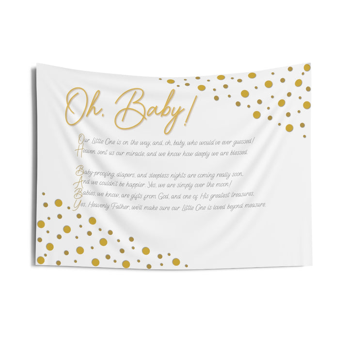 Oh, Baby! Indoor Backdrop/Wall Tapestries Baby Shower Decor Collection