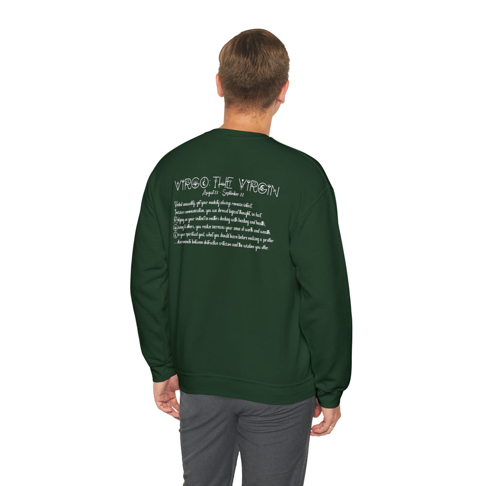 Astrology Sweatshirt with Acrostic Poem Spelling out "Virgo". Great Birthday or Christmas Horoscope Sign Gift for Any Zodiac Lover.
