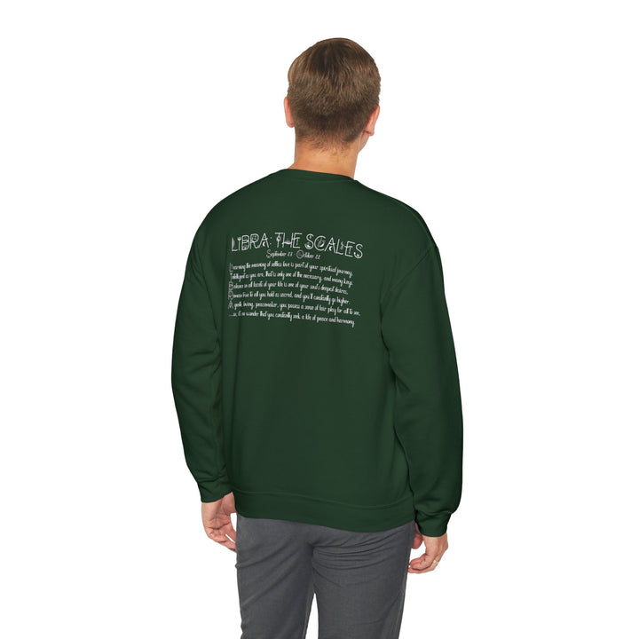 Astrology Sweatshirt with Acrostic Poem Spelling out "Libra". Great Birthday or Christmas Horoscope Sign Gift for Any Zodiac Lover.