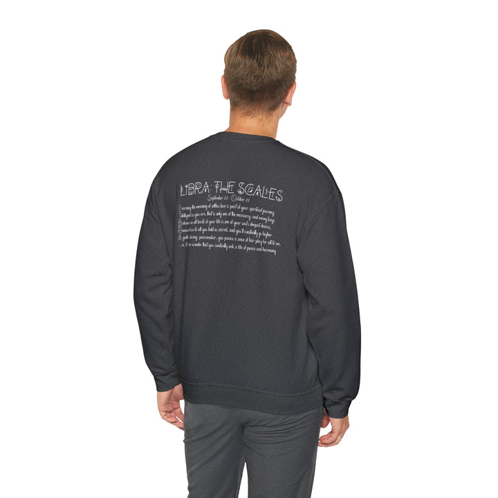 Astrology Sweatshirt with Acrostic Poem Spelling out "Libra". Great Birthday or Christmas Horoscope Sign Gift for Any Zodiac Lover.