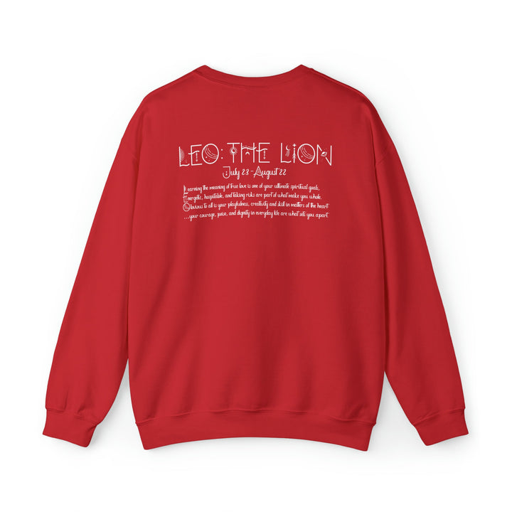 Astrology Sweatshirt with Acrostic Poem Spelling out "Leo". Great Birthday or Christmas Horoscope Sign Gift for Any Zodiac Lover.